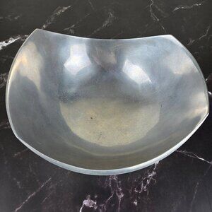 Vintage Michael Lax Design Sculptural Serving Bowl Grainware 1987 ML-6210 Metaal